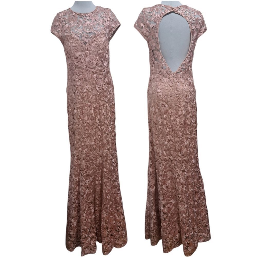 Blu Sage Lace Maxi Dress in Dusty Rose